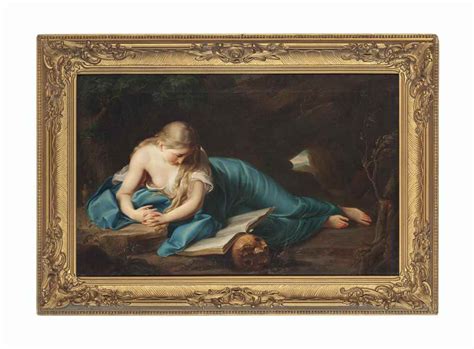 The Penitent Magdalene! A Symphony in Blue and Gold by Pompeo Girolamo Batoni